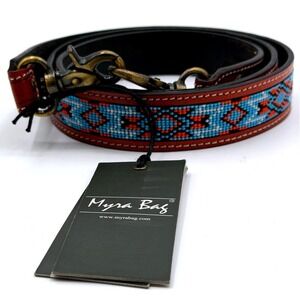Myra Bag Dove Song Hand Tooled Leather Beaded Purse Strap Western Boho NEW